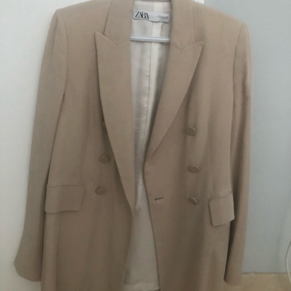Zara oversized beige light blazer